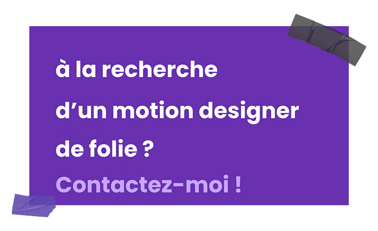 Écran clé pour la vidéo motion design 2D, motion designer sportive, Vous recherchez un motion designer, de Julie Martins.