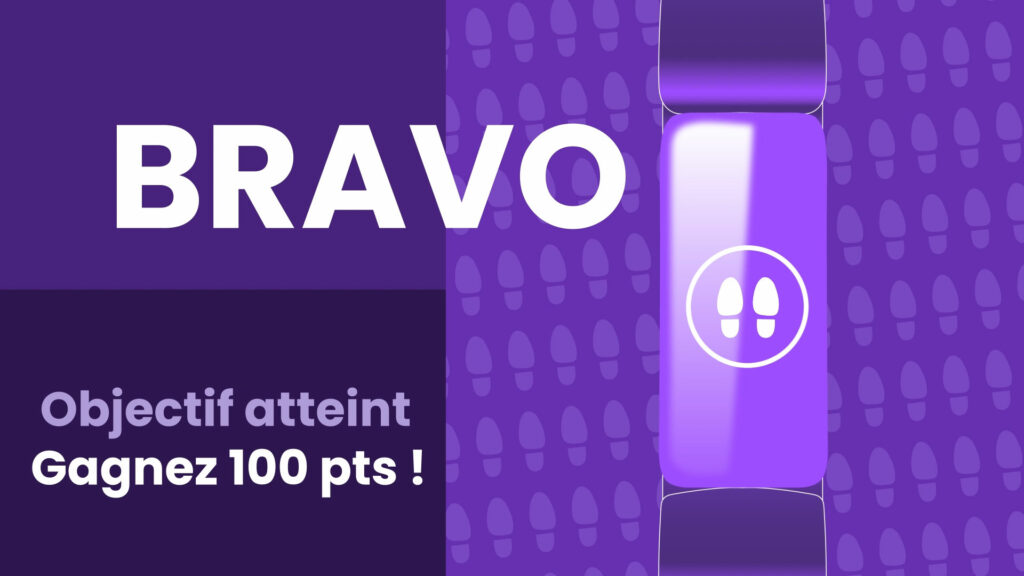 Écran clé pour la vidéo motion design 2D motion designer sportive, Bravo 200 pts, de Julie Martins.